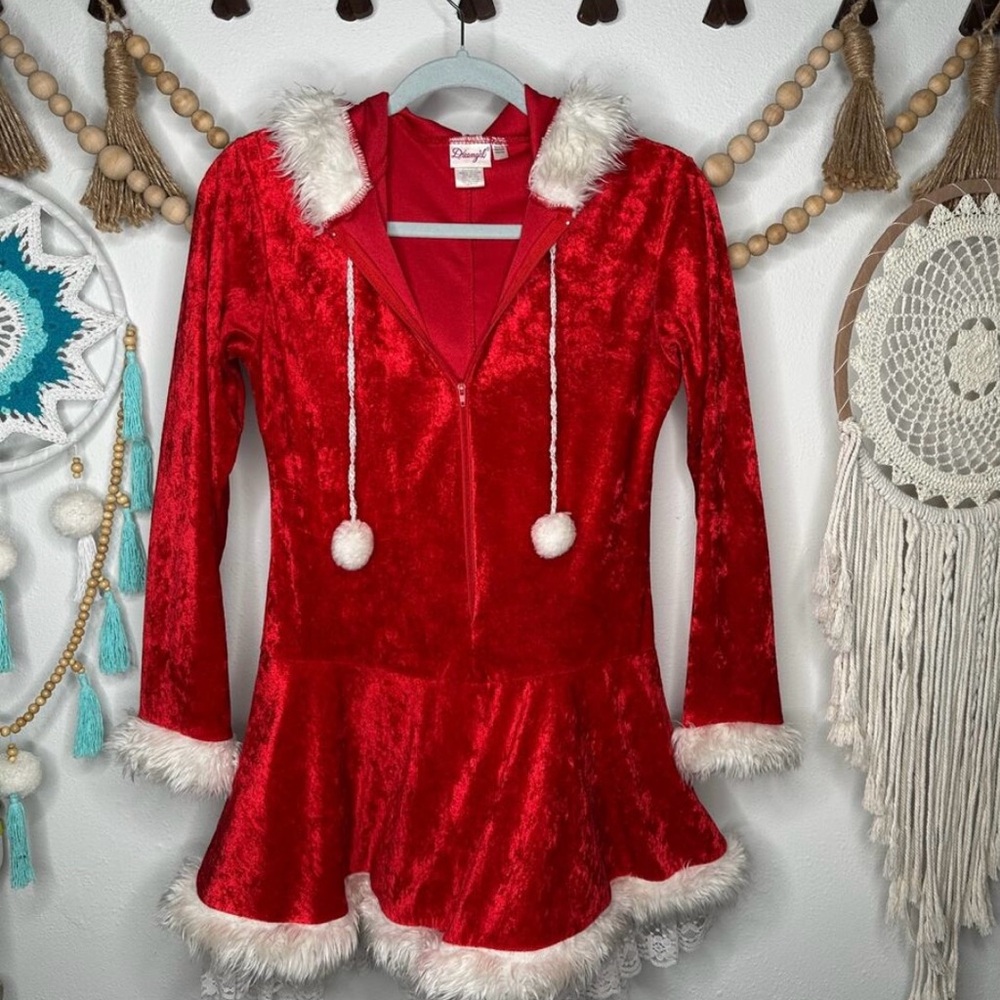 Dreamgirl Miss Sleigh Santa Velvet Christmas Dress